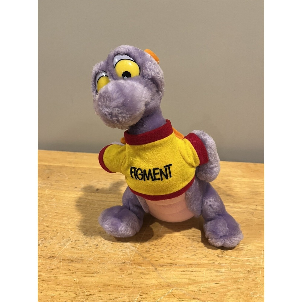 Disney Figment the Dragon 10" Plush Stuffed Toy Disneyland Walt Disney World VTG